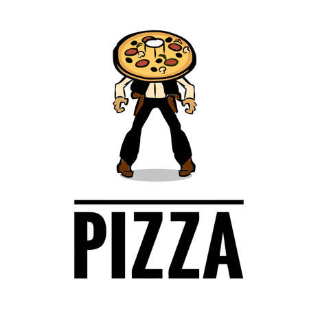 pizza cartoon design vector illustrationのイラスト素材