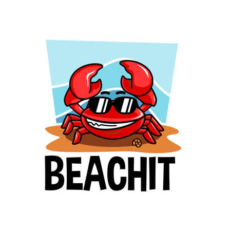cartoon crab design vector illustrationのイラスト素材