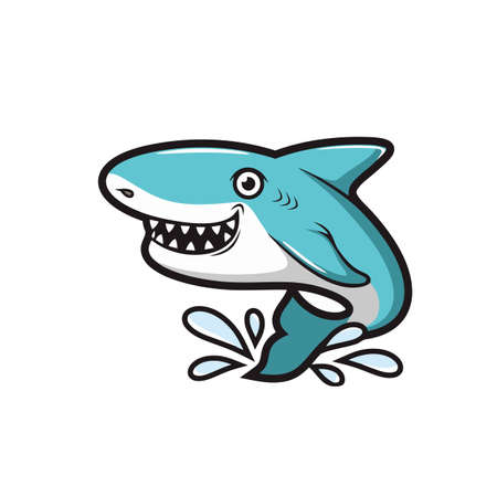 cartoon shark design vector illustrationのイラスト素材