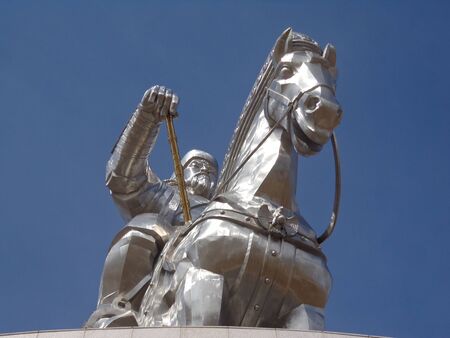 Chinggis Khaan statue Mongoliaのeditorial素材