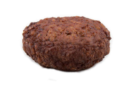 one warm rissole isolated on white background