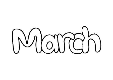 March doodle sketchのイラスト素材