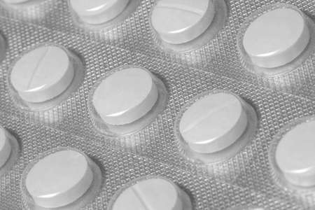 Blister Pack - White Pillsの写真素材