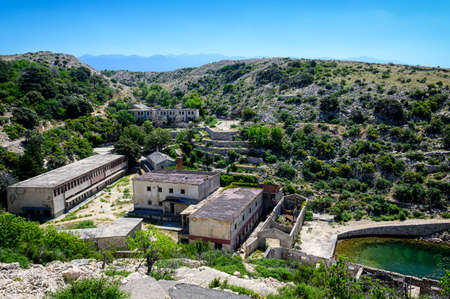 Goli otok (Naked Island) was a political prison in ex-Yugoslavia.の写真素材