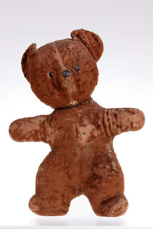 Portrait of the Old Friend, Seedy Teddy bear, Toy from Childhood, Household Valueの写真素材