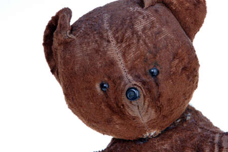 Portrait of the Old Friend, Seedy Teddy bear, Toy from Childhood, Household Valueの写真素材