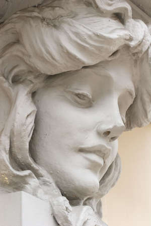 Vintage, Sculpture, Fragment of the Caryatid in Decorating of the Buildingの写真素材