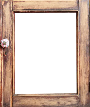 vintage, frame from door of the old-time closet after restoration with copy-spaseの写真素材