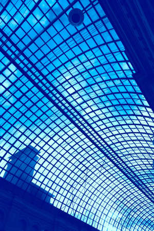 construction of the glass ceiling in shopping centers GUM, Moscowの写真素材