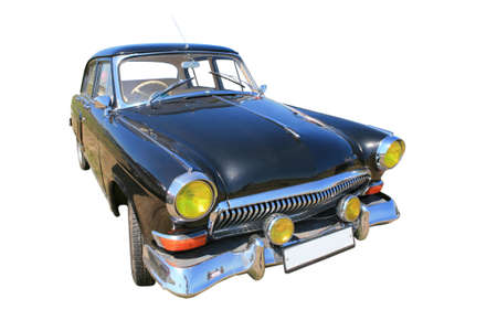 Luxurious collection black retro-car 60-h, vintageの写真素材