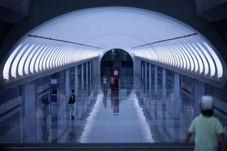 interior of the Moscow Metro Dostoyevskaya station  08 07 2012, editorial use onlyのeditorial素材