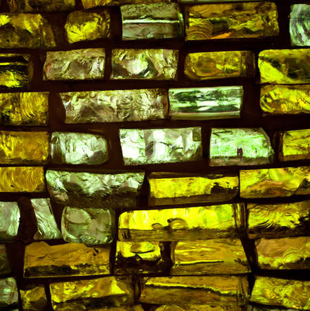 abstract background, square fragment of a glass wallの写真素材