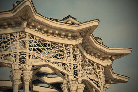 Moscow, Russia, Architecture, Fragment of the Building 30\'s, Decorative Elementsの写真素材