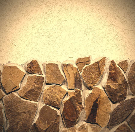 stone and wet plaster background. old wall.  image filter retro style