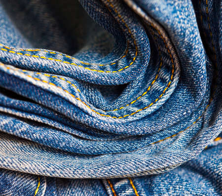aged blue jeans with seams,  part ofの写真素材