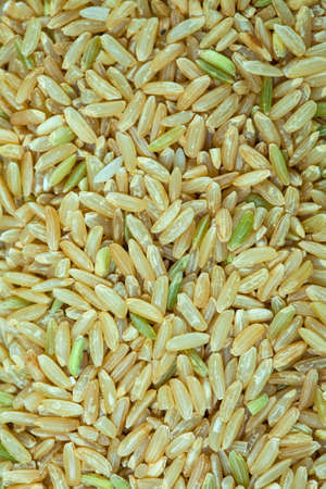 brown rice cereal close up backgroundの写真素材