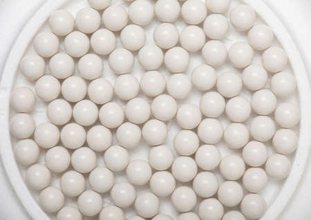 white balls in a circle. background, close-upの写真素材