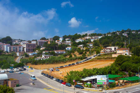 Catalonia, Spain, 2013.06.19, view of a Tossa de Mar town.のeditorial素材