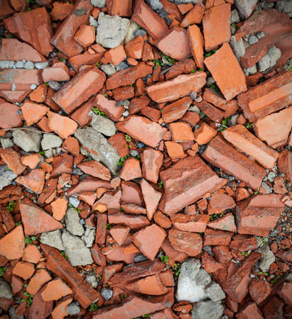 broken bricks, background, textureの写真素材
