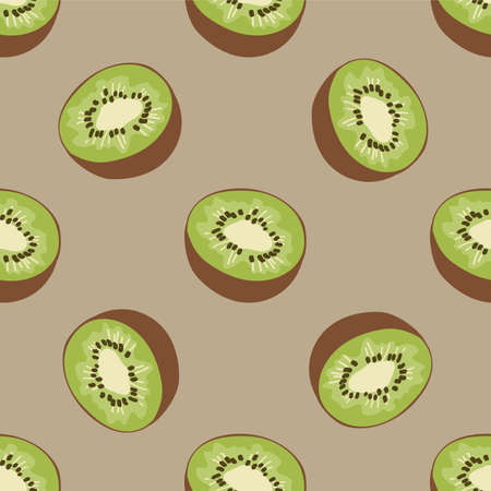 Seamless pattern with kiwiのイラスト素材