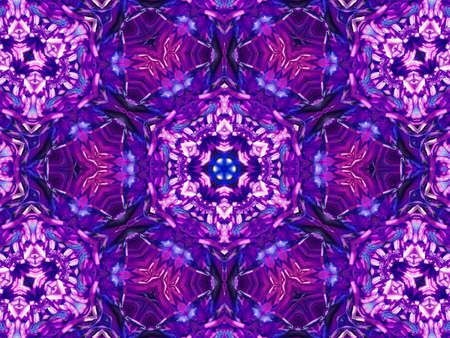 Purple fractal kaleidoskopeの写真素材