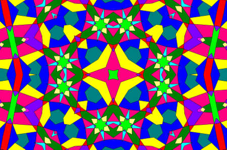 Colored geometric kaleidoskopeの写真素材