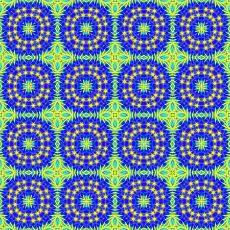 Blue seamless fractal patternの写真素材