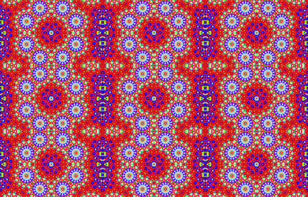 Red seamless pattern with circlesの写真素材