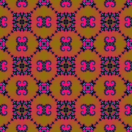Colored seamless fractal pattern の写真素材