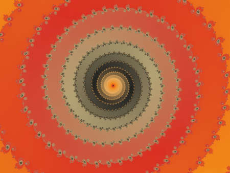 Orange background with fractal spiralの写真素材