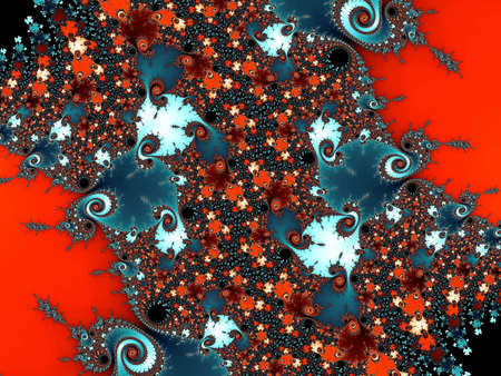 Background with motley patterned fractalの写真素材