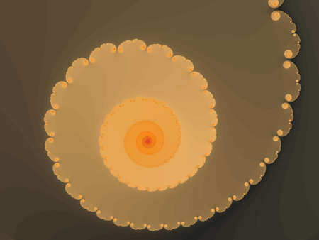 Smoky yellow fractal spiralの写真素材