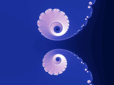 Blue fractal spiralsの写真素材