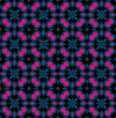 Geometric seamless pattern in blue - pink colorの写真素材