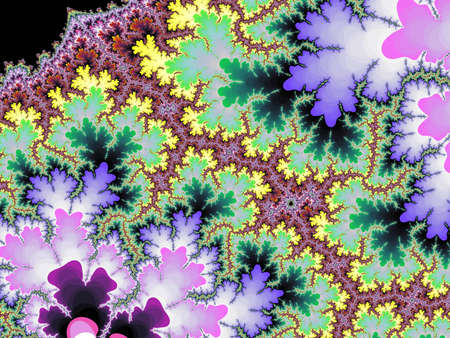 Colored fractal background with brown lightningの写真素材