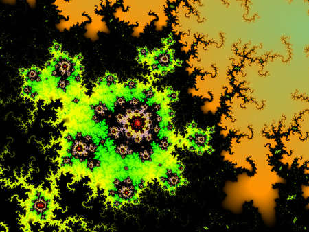 Patterned colored fractal backgroundの写真素材