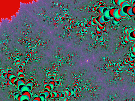 Colored fractal background in green colorsの写真素材