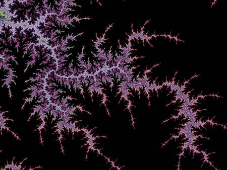Branchy figured fractal on a dark backgroundの写真素材