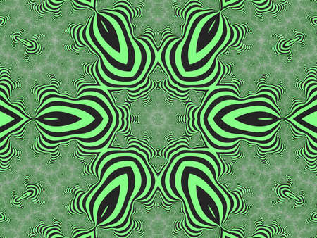 Green fractal kaleidiskopeの写真素材