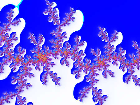   Fractal Snowy winter branchの写真素材