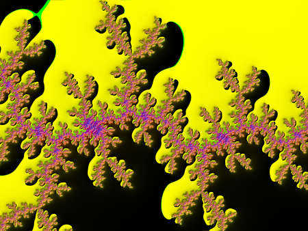 Bright yellow fractal backgroundの写真素材
