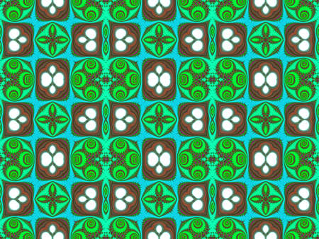 Green seamless geometric patternの写真素材