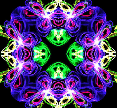 Digital smoky ornament in blue colorの写真素材