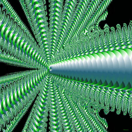 Green branchy fractalの写真素材