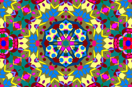 Colored geometric ornamentの写真素材