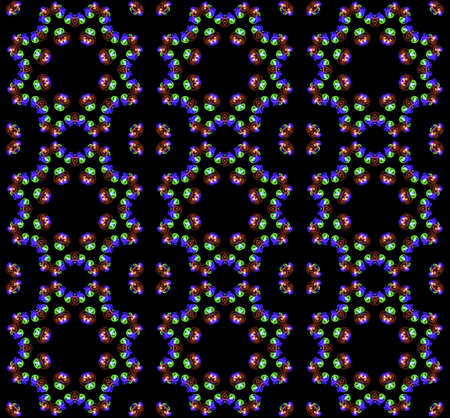 Seamless geometric pattern on a black backgroundの写真素材