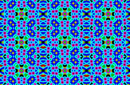Blue seamless geometric patternの写真素材