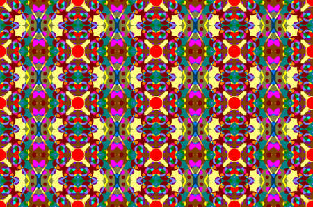 Multicolor geometric seamless patternの写真素材