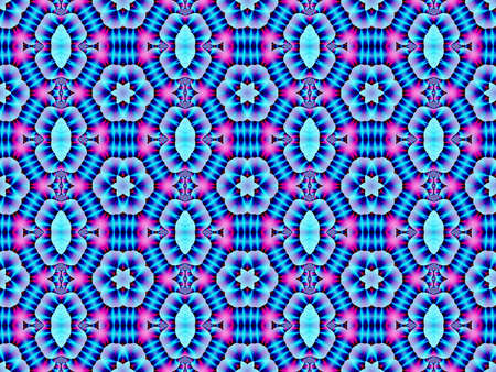 Blue seamless fractal patternの写真素材