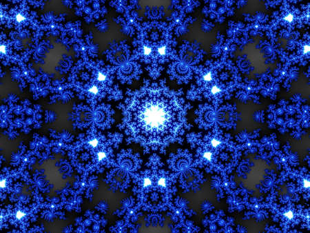 Blue fractal ornamentの写真素材